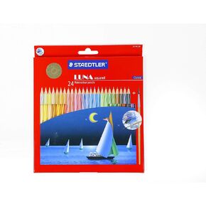 Staedtler Luna Classic Water Color Pencil 24 Clrs with 4 piece of Jombo erasers