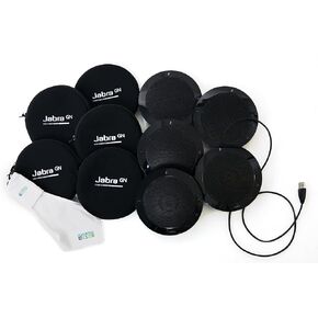 Jabra Speak 410 5-Pack Corded Speaker Bundle- Multi-Pack Audio, Lightweight, Portable Speakers – USB Connectivity- Perfect for Business, Home, and On-The-Go Use- Travel-Friendly Design