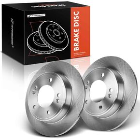 A-Premium 10.31 inch (261.9mm) Rear Solid Disc Brake Rotors Compatible with Select Kia and Hyundai Models - Elantra, Elantra GT, Kona, Veloster, Venue, Forte, Forte Koup, Forte5, Soul, 2-PC Set