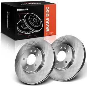 A-Premium 11.81 inch (300mm) Front Vented Disc Brake Rotors Compatible with Select Chevy and Buick Models - Equinox, Malibu, Cruze, Orlando, Trailblazer, Volt, LaCrosse, Verano, Encore GX, 2-PC Set