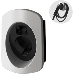 Tera EV Charger Holder for SAE J1772 Charger Heavy Duty Material Electric Car Wall Mount Connector Charging Cable Organizer Electric Vehicle Charging Station Car Accessories C01 Silver