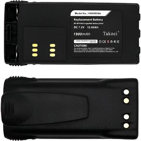 2-Pack 7.2V 1800mAh HNN9008A HNN9013 Ni-MH Radio Battery Compatible for Motorola GP140 GP320 HT750 HT1250 MTX850 MTX900 PR860 PRO5150 GP, HT, MTX, PR & PRO Series Two Way Radio