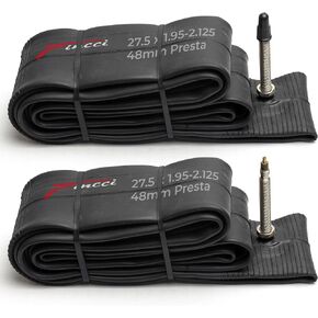 Fincci Pair 27.5 x 1.95-2.125 Inch Bike Inner Tubes 48mm Presta Valve for MTB Road Hybrid Bicycle Bike - Pack of 2 27.5 Mountain Bike Tube