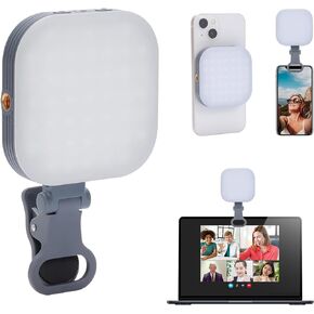 Newmowa Magnetic Phone Selfie Light - Rechargeable Clip on Mini Video Light for Phone/Laptop/Camera,3 Light Mode Fill Light for Selfie,Makeup,Video Conference,TikTok,Compatible with iPhone and Android