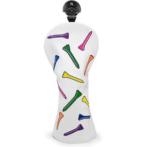 Golf Headcovers,Colorful Tee Driver Headcover Fairway Wood Cover Hybrid Cover Leather 3 Wood Headcover Mallet Putter Headcover Blade Putter Cover Golf Club Covers for Odyssey Scotty Cameron Taylormade