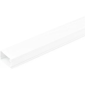 StarTech.com Solid Cable Management Raceway with Adhesive Tape & Cover, 1-1/8"(32mm)W x 3/4"(20mm)H - 6ft(1.8m) length, PVC Network/Power Cord Hider Kit - Wall Wire Duct System, UL Listed (CBMOWD3220)