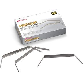Officemate Premium Prong Fasteners, Base Only, 2 inch Capacity, 2.75-Inch Base, Box of 100 (99714)