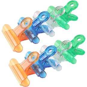 12 Pcs Translucent Plastic Clip Bulldog Binder Paper Clamps for Home Office School Shop Supplies for File Picture Photo Food Bags, 2 Inch