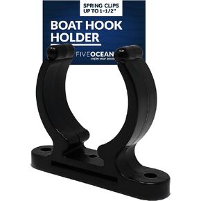 Five Oceans Boat Hook Holder, Spring Clips up to 1-1/2" Tube Diameter - FO1843