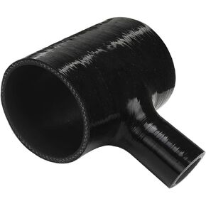 ID 2.75" (70mm), Spout ID 1" (25mm), T-Piece 3 Way BOV Coupler,Full Length 3.9"(100mm),Branch Length 1.96"(50mm), Wall Thickness 0.18" (4.5mm),Automotive Pure Silicone Hose,Black