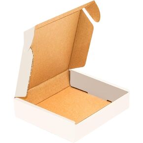 50 pack Small Shipping Box,6x4x2'',Corrugated Mailer,YUNSY-BOX Cardboard Box, White,for Small Business