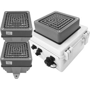 Netbell-KB-E2M IP Enabled All-in-One Extra Loud Automatic Factory Warehouse Break 3-Buzzer System for ~60-75000 SQFT Area, Free Software, No Fees