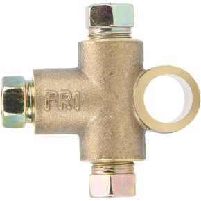 Car Brake Tee, 3/16in Pipe 10mm 3 Way T-Shape Brake Tee With 3 Male Nuts Short Union M10