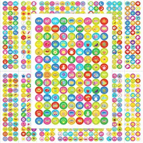 6048 Pieces Small Stickers for Kids Reward Chart Mini Reward Stickers for Teachers and Kids Incentive Chart Stickers Bundle Happy Smile Face Star Stickers for Reward Behavior Chart (Cute Style)