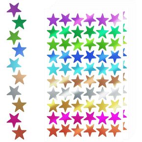 1200PCS Gold Star Stickers, Holographic Stickers Teacher Stickers for Kids Reward, Small Foil Star Stickers, Sparkly Stickers for Students, Glitter Star Stickers for DIY or Decoration (Gold)