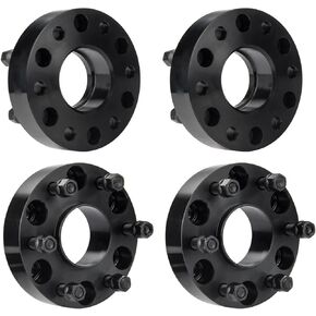 KAX 6x5.5 Wheel Spacers,Black Forged 1.5“ Hub Centric Wheel Spacer Adapters with M14x1.5 Studs78.1 Hub Bore,fit for Escalade K1500 Suburban Astro Avalanche Tahoe,4pcs