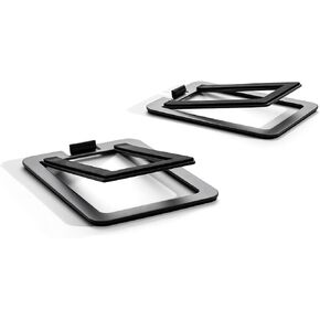 Audioengine DS2M Metal Speaker Stands Pair - Tilted Steel Bookshelf Speaker Stands for PC Speakers, Gaming Speakers, and Studio Speakers - Black (Pair)