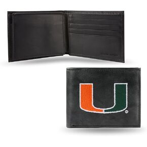 Rico Industries Men's Embroidered Leather Billfold Wallet