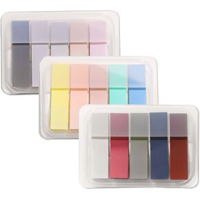 15 Colors Sticky Notes Tabs Pastel, File Tabs Flags Colored Page Markers Pop-up, Adhesive Index Tabs Stickers, Writable Book Tabs for Annotating Books, Notebooks, 600Pcs