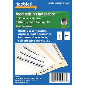 علامات تبويب الفهرس القانوني من تابيز (TAB58001)