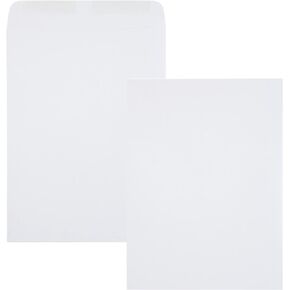 Quality Park Catalog Envelopes, Gummed, White, 9 x 12, 250 per Box, (41485)
