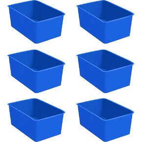 Storex Modern-Series Small Cubby Bins – Plastic Storage Containers for Classroom, Green, 6-Pack (62763U06C) in Kuwait