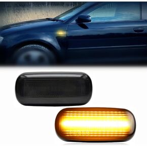 مصباح إشارة الانعطاف الجانبي من Led الأمامي متوافق مع Au-di A3 A4 A6 S3 S4 RS4 S6 RS6 (أسود)
