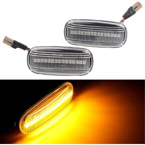 مصباح إشارة الانعطاف الجانبي من Led الأمامي متوافق مع Au-di A3 A4 A6 S3 S4 RS4 S6 RS6 (أسود)