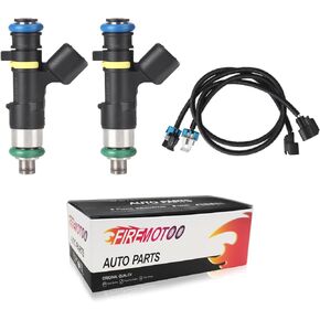 Fuel Injectors Harness set of 2 Compatible with Polaris Ranger 800 2011-2017 Ranger Crew 800 2010-2014 Ranger XP 800 2012-2013 RZR 800 2011-2013 1204318 1204319｜0280158197 4 Holes