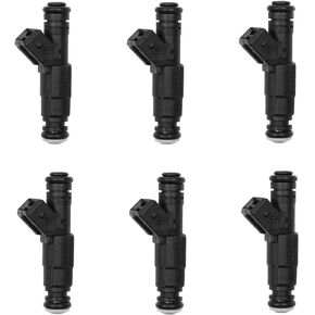 Fuel Injector 4 Holes 6Pcs | for 1987-1998 Jeep Wrangler Cherokee Grand Cherokee Comanche 4.0 | Replace# 0280155703, 0280155710, 0280155700