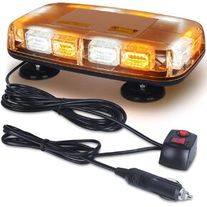 LINKITOM LED Strobe Light, 12V-24V 72 LED Warning Safety Flashing Beacon Lights with 4 Magnet and 16.4 ft Straight Cord for Vehicle Forklift Truck Tractor UTV Car Bus