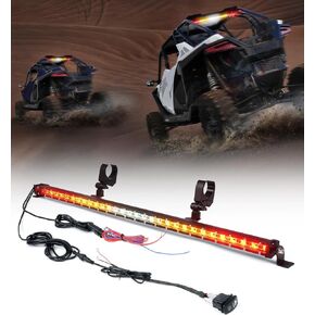 30" LED Chase Strobe Light Bar, Offroad Safety Flashing Lightbar w/Running Brake Turn Signal & Reverse Lights for UTV Polaris RZR Can-am Yamaha Arctic Cat SXS 4x4 Trucks SUV - RBYBR