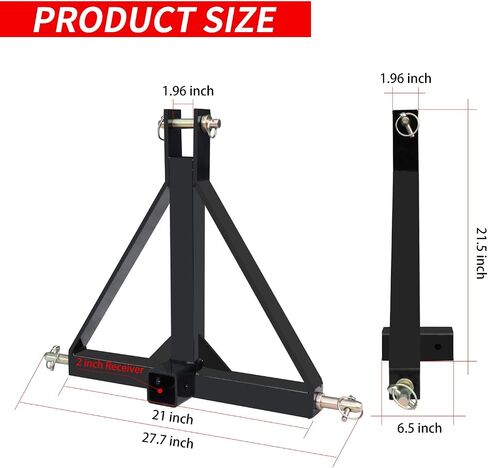 Forklift Trailer Hitch Attachment, AIWARGOD 1PC 2" Receiver Trailer Towing Adapter with Chain Orange in Saudi Arabia