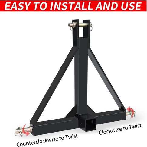 Forklift Trailer Hitch Attachment, AIWARGOD 1PC 2" Receiver Trailer Towing Adapter with Chain Orange in Saudi Arabia