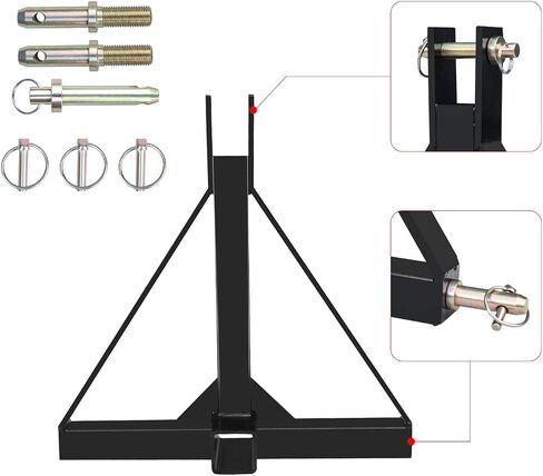 Forklift Trailer Hitch Attachment, AIWARGOD 1PC 2" Receiver Trailer Towing Adapter with Chain Orange in Saudi Arabia