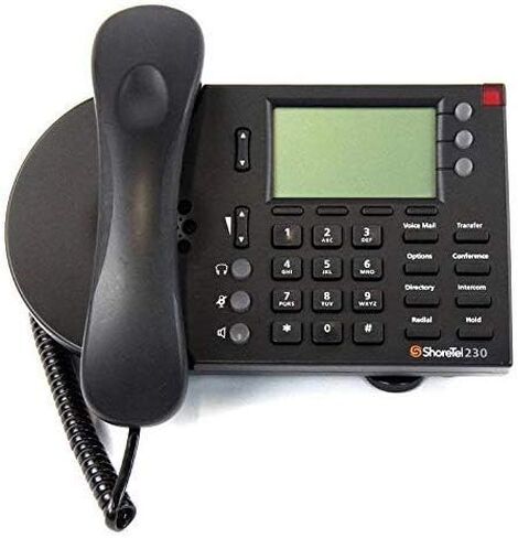 هاتف ShoreTel ShorePhone IP 230G مع سماعة وكابلات جديدة - أسود (متجدد) in Saudi Arabia