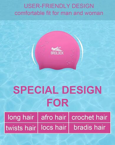 Swim Cap Kids Extra Large Swim Cap for Braids and Dreadlocks Waterproof Silicone Swimming Caps for Girls Boys Children Youth Teen Large Swim Hat for Long Hair Thick Curly Hair Weavs Afro Hair in Saudi Arabia