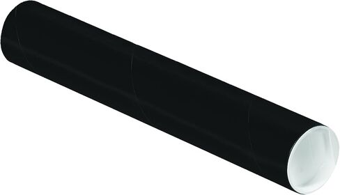 BOX USA Black Mailing Tubes with Caps, 2 Inch x 12 Inch, Pack of 50, for Shipping, Storing, Mailing, and Protecting Documents, Blueprints and Posters in Kuwait