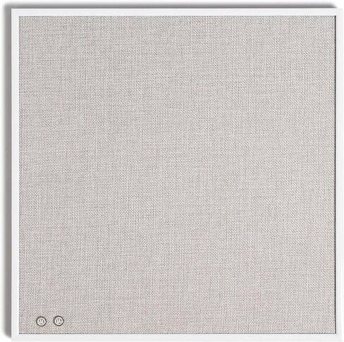 U Brands Farmhouse Linen Bulletin Board, 14"x14", White Metal Frame, Industrial Grade Pinning Surface in Saudi Arabia