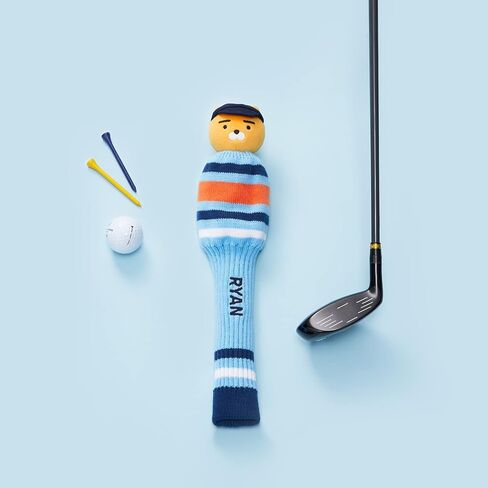 غطاء رأس KAKAO FRIENDS GOLF Pop Pop Knit، غطاء نادي الجولف، غطاء محبوك مع خطوط in Kuwait