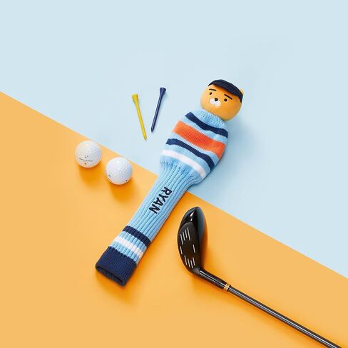 غطاء رأس KAKAO FRIENDS GOLF Pop Pop Knit، غطاء نادي الجولف، غطاء محبوك مع خطوط in Kuwait