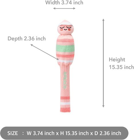 غطاء رأس KAKAO FRIENDS GOLF Pop Pop Knit، غطاء نادي الجولف، غطاء محبوك مع خطوط in Saudi Arabia