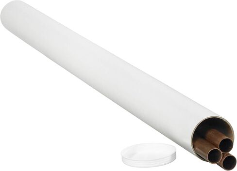 AVIDITI Cardboard Tubes with Caps, 15"L x 2.5"W x 2.5"H, Pack of 34 | Poster Tube for Mailing and Storage of Blueprints, Artwork, Crafts, Long Art Holder, 15 inches in Kuwait