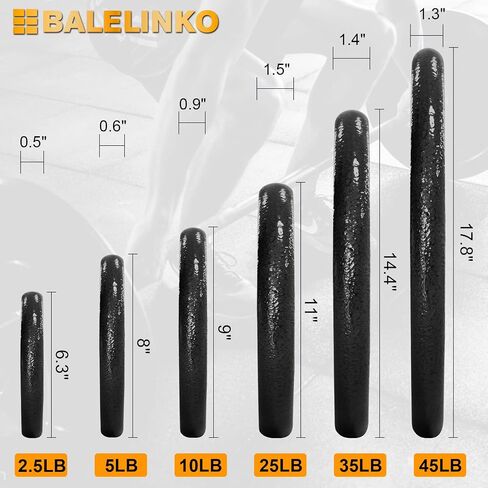 لوحة وزن من الحديد المصبوب بقبضة أوليمبية مقاس 2 بوصة من Balelinko لتدريبات القوة ورفع الأثقال والتمارين الرياضية، تباع بشكل فردي أو زوج - 2.5LB-45LB in Saudi Arabia