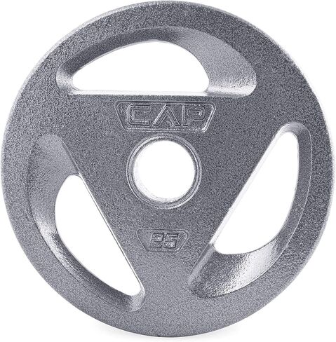 ألواح وزن بمقبض أولمبي مقاس 2 بوصة من كاب باربل، مفردة، رمادي، 25 رطل in Kuwait