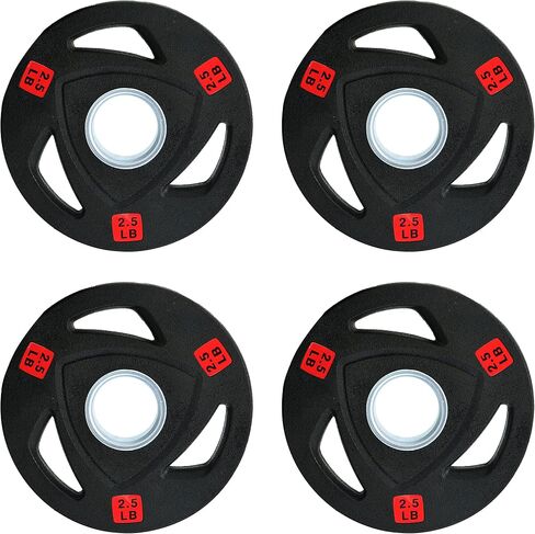 Signature Fitness Vinyl Coated Cast Iron Plate Weight Plate for Strength Training and Weightlifting, Standard or Olympic, Multiple Sizes in Saudi Arabia