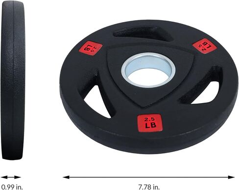 Signature Fitness Vinyl Coated Cast Iron Plate Weight Plate for Strength Training and Weightlifting, Standard or Olympic, Multiple Sizes in Saudi Arabia
