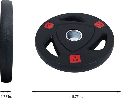 Signature Fitness Vinyl Coated Cast Iron Plate Weight Plate for Strength Training and Weightlifting, Standard or Olympic, Multiple Sizes in Saudi Arabia