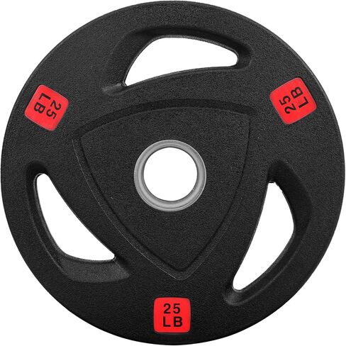 Signature Fitness Vinyl Coated Cast Iron Plate Weight Plate for Strength Training and Weightlifting, Standard or Olympic, Multiple Sizes in Saudi Arabia