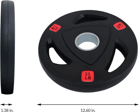 Signature Fitness Vinyl Coated Cast Iron Plate Weight Plate for Strength Training and Weightlifting, Standard or Olympic, Multiple Sizes in Saudi Arabia